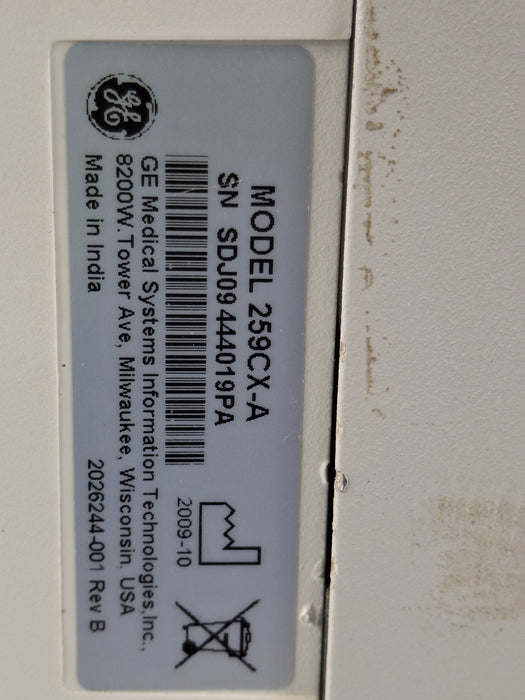 GE Healthcare Corometrics 250cx Series Model 259cx-a Fetal Monitor