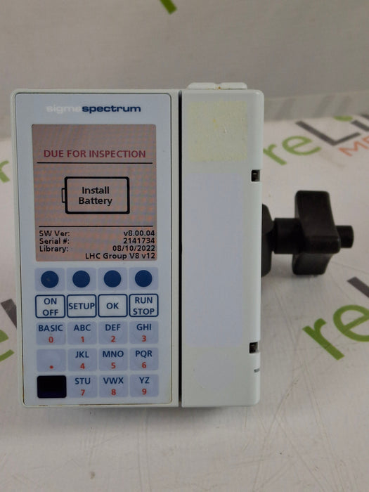 Baxter Sigma Spectrum 8.00.04 w/o Battery Infusion Pump
