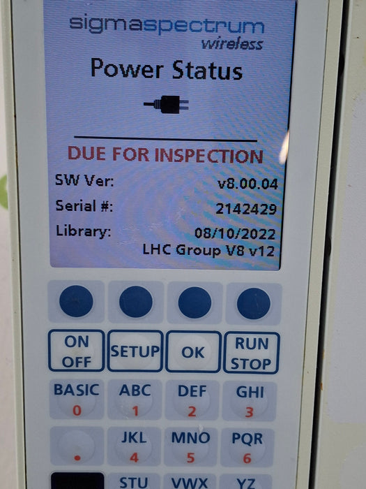 Baxter Sigma Spectrum w/ A/B/G/N Battery Infusion Pump