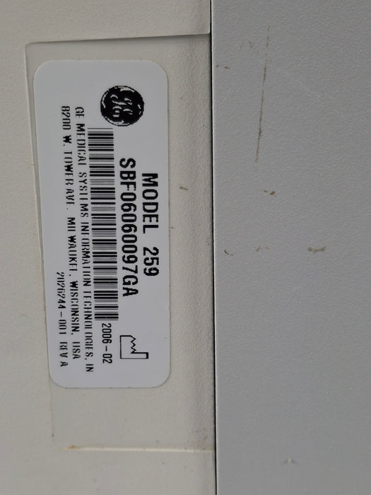 GE Healthcare Corometrics 250 Series Model 259 Fetal Monitor