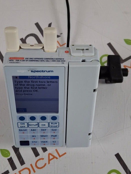 Baxter Sigma Spectrum 8.00.04 w/ A/B/G/N Battery Infusion Pump