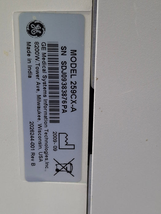 GE Healthcare Corometrics 250cx Series Model 259cx-a Fetal Monitor