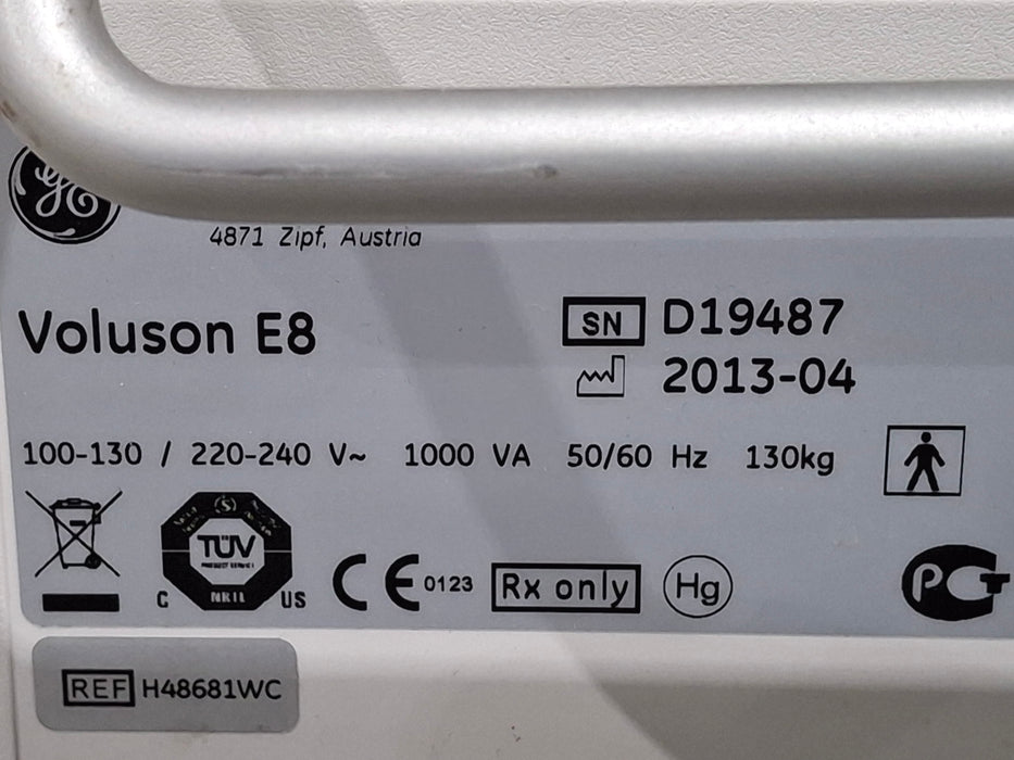 GE Healthcare Voluson E8 Ultrasound