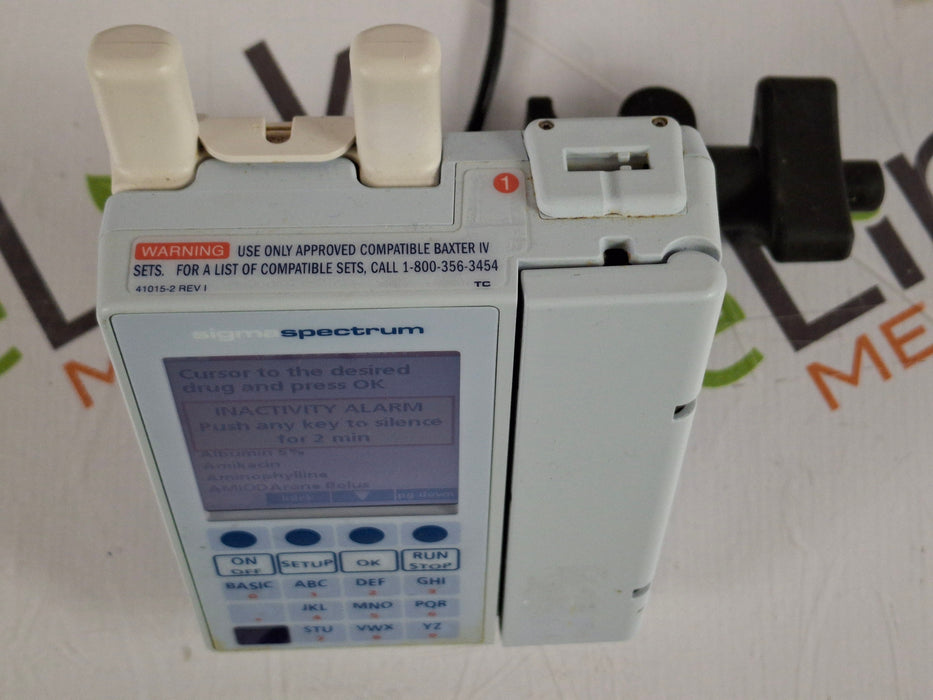 Baxter Sigma Spectrum 8.00.04 w/ A/B/G/N Battery Infusion Pump