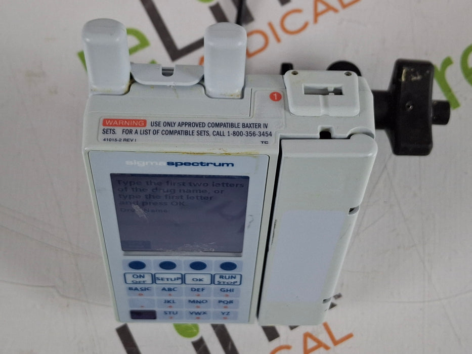 Baxter Sigma Spectrum 8.00.04 w/ A/B/G/N Battery Infusion Pump