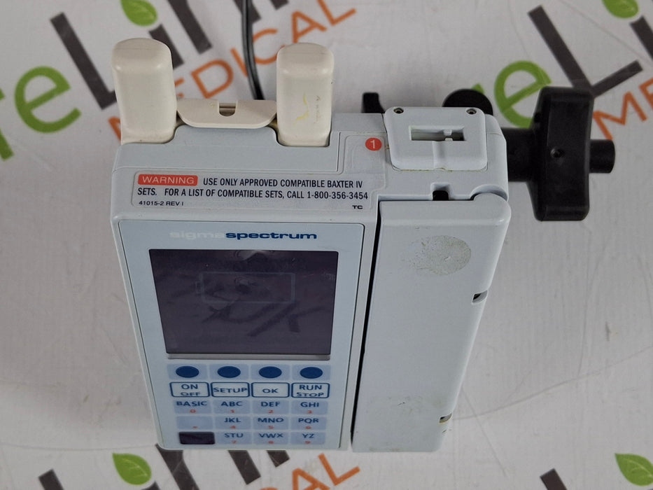 Baxter Sigma Spectrum w/ A/B/G/N Battery Infusion Pump