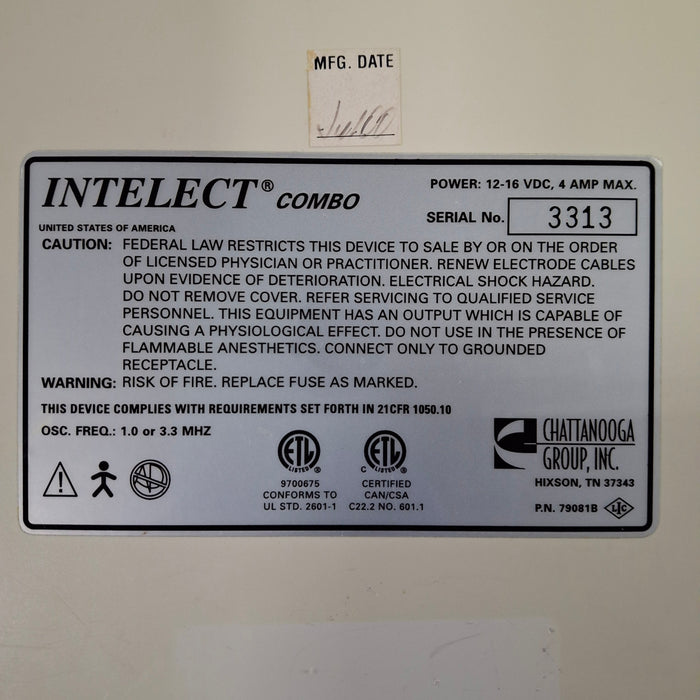 Chattanooga Group Intelect Legend Combo Stim Ultrasound System