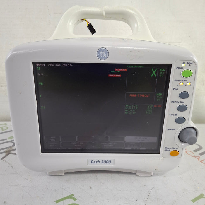 GE Healthcare Dash 3000 - GE/Nellcor SpO2 Patient Monitor