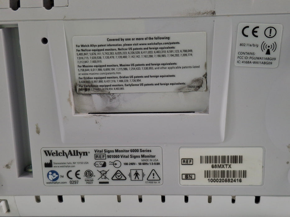 Welch Allyn Connex 6800 68MXTX - Masimo SpO2, SureTemp Vital Signs Monitor