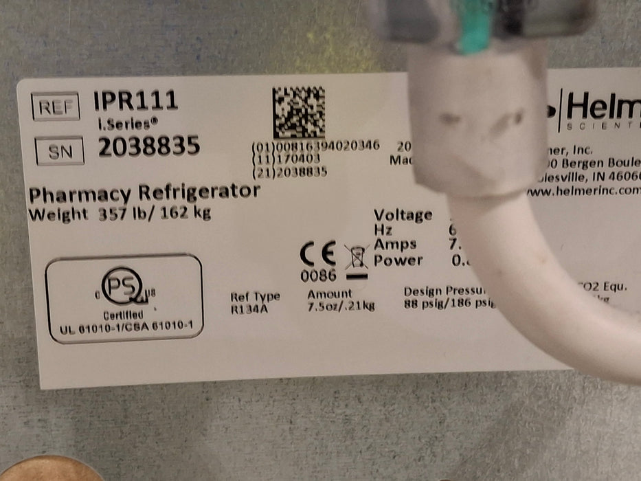 Helmer Inc iPR111 Pharmacy Refrigerator