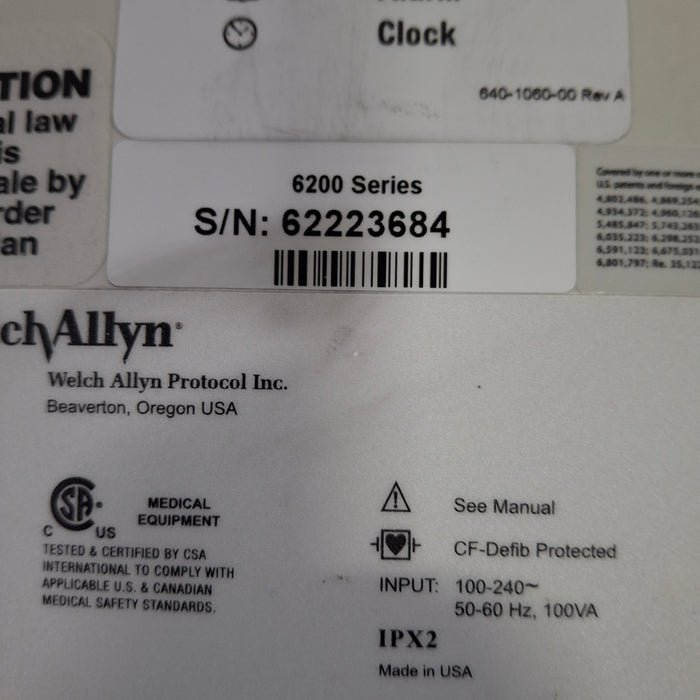 Welch Allyn 6200 Atlas Vital Signs Monitor