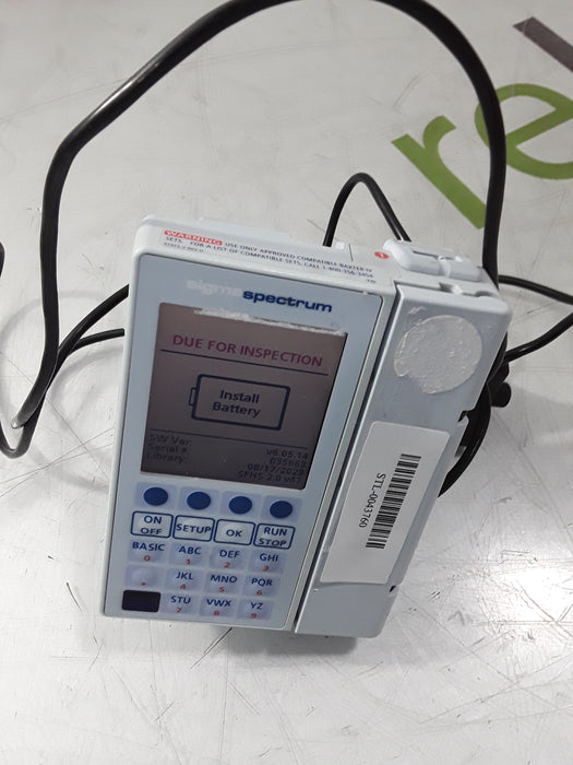Baxter Sigma Spectrum 6.05.14 without Battery Infusion Pump