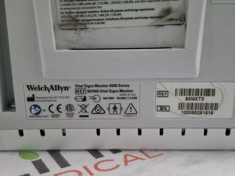 Welch Allyn Connex 6800 68MXTX - Masimo SpO2, SureTemp Vital Signs Monitor