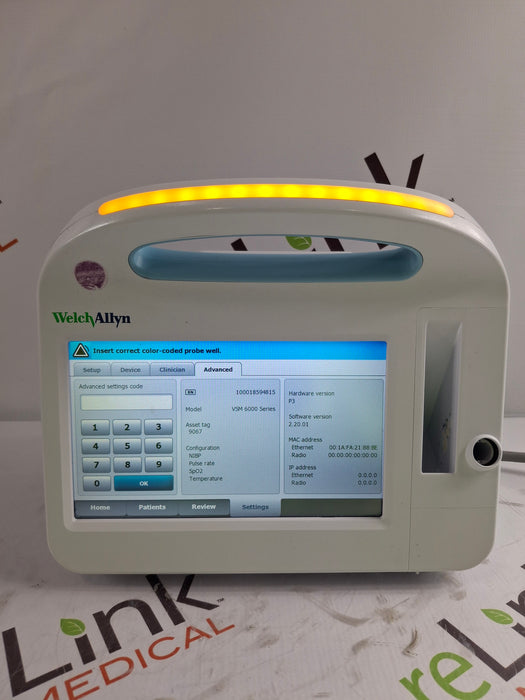 Welch Allyn Connex 6800 68MXTX - Masimo SpO2, SureTemp Vital Signs Monitor