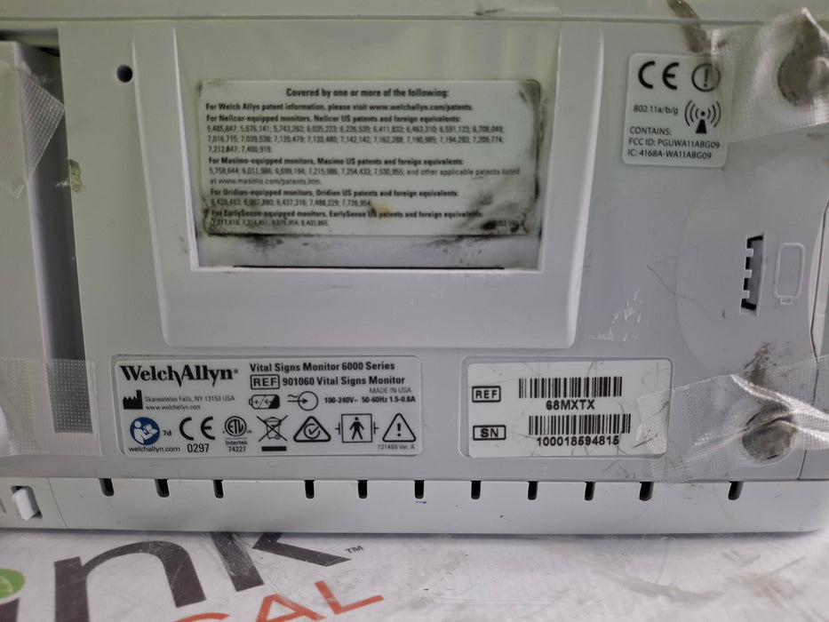 Welch Allyn Connex 6800 68MXTX - Masimo SpO2, SureTemp Vital Signs Monitor