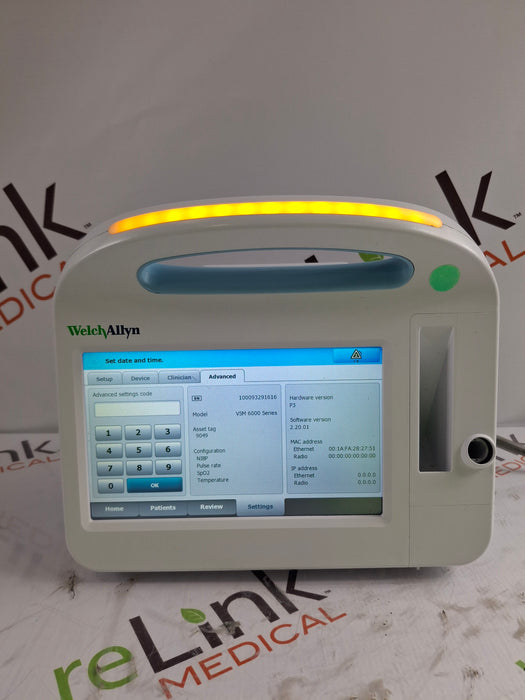 Welch Allyn Connex 6800 68MXTX - Masimo SpO2, SureTemp Vital Signs Monitor