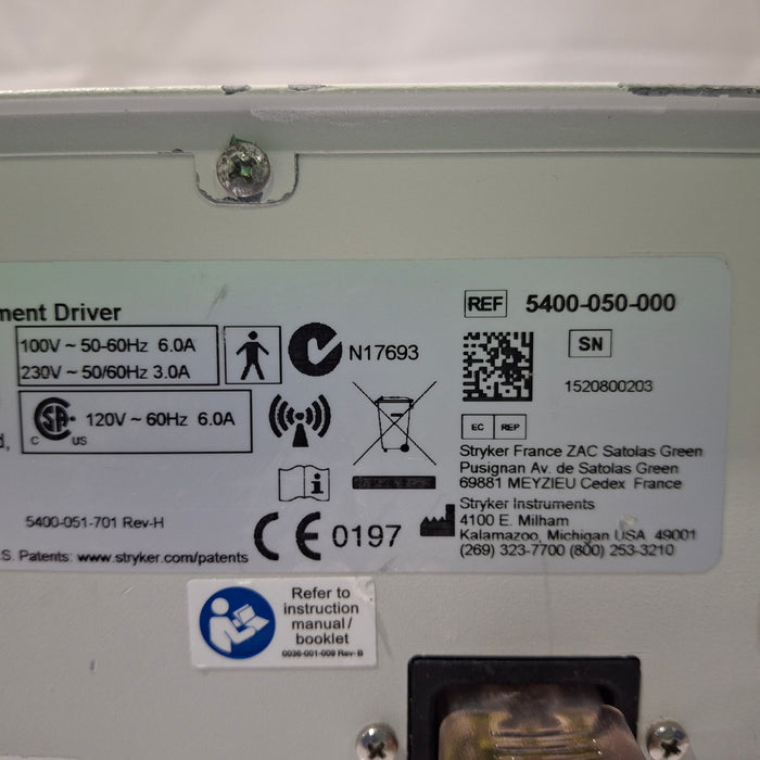 Stryker 5400-050 Core Powered Instrument Driver