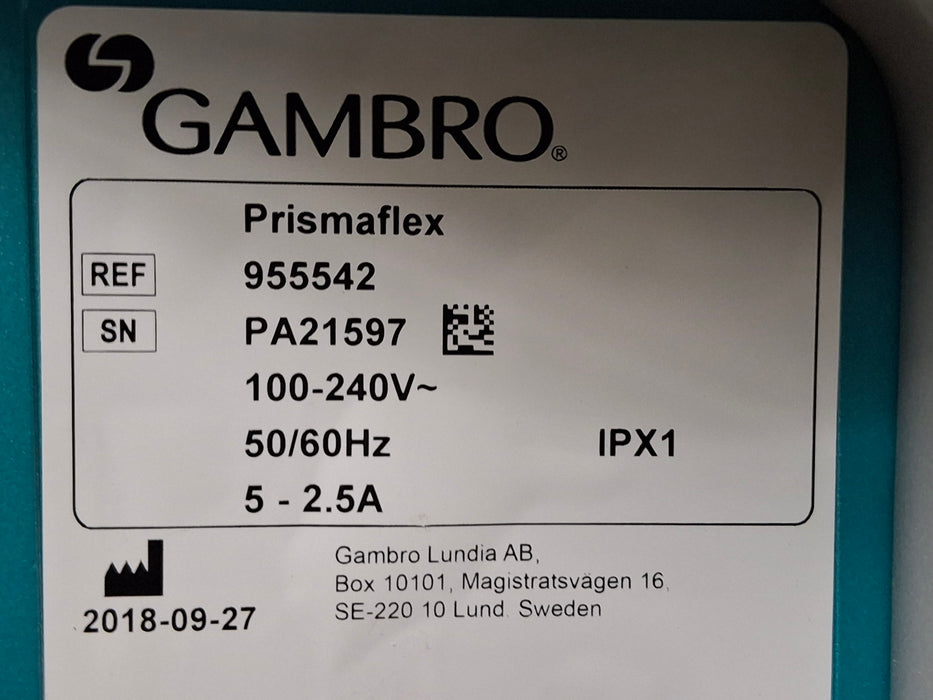 Gambro Prismaflex Dialysis Machine