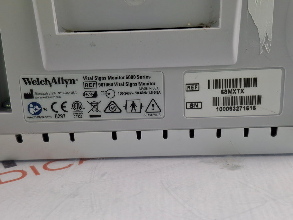 Welch Allyn Connex 6800 68MXTX - Masimo SpO2, SureTemp Vital Signs Monitor