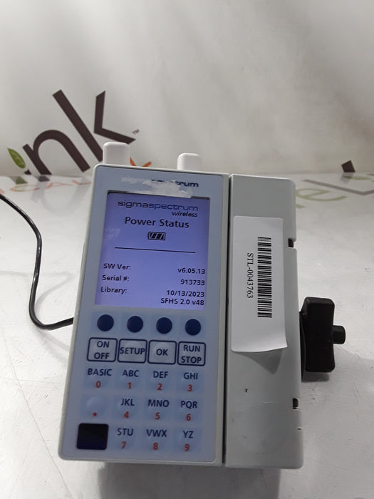 Baxter Sigma Spectrum 6.05.13 with A/B/G/N Battery Infusion Pump
