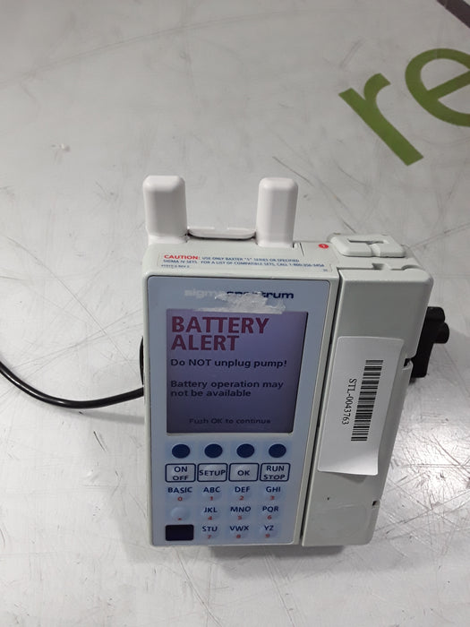 Baxter Sigma Spectrum 6.05.13 with A/B/G/N Battery Infusion Pump