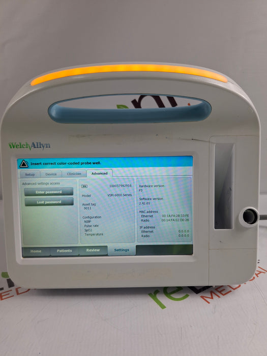 Welch Allyn Connex 6800 68MXTX - Masimo SpO2, SureTemp Vital Signs Monitor