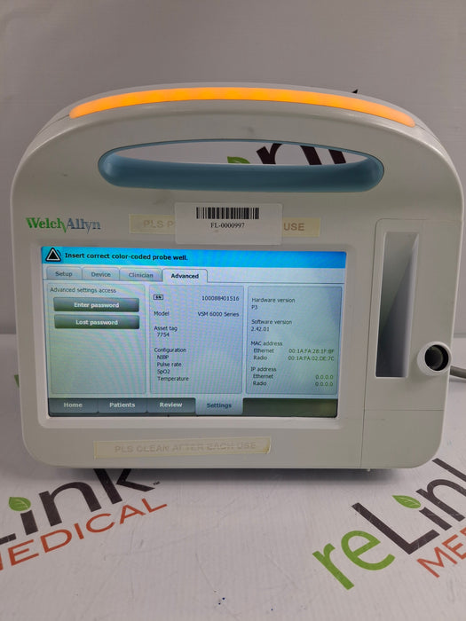 Welch Allyn Connex 6800 68MXTX - Masimo SpO2, SureTemp Vital Signs Monitor