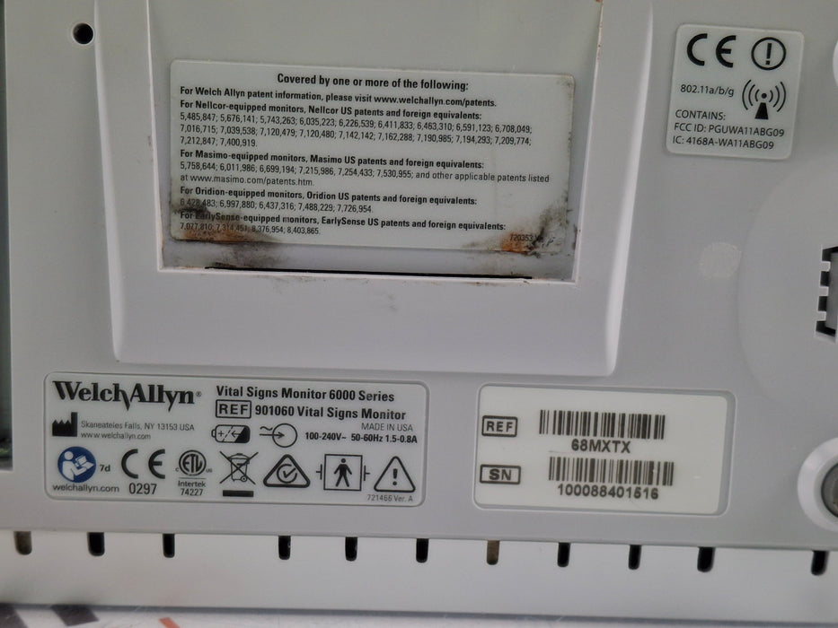 Welch Allyn Connex 6800 68MXTX - Masimo SpO2, SureTemp Vital Signs Monitor