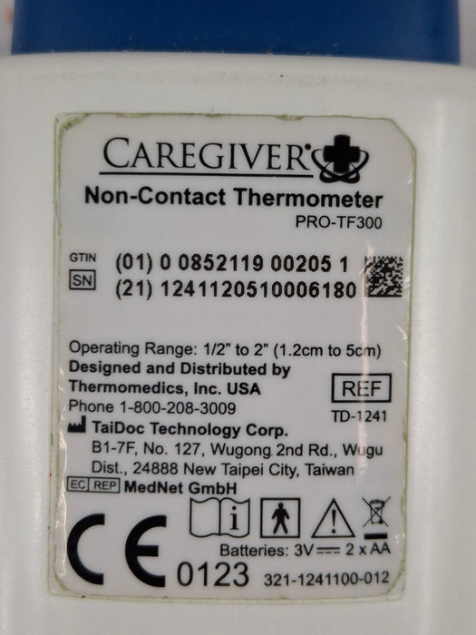 Thermomedics, Inc. CareGiver Pro-TF300 Non-Contact Thermometer