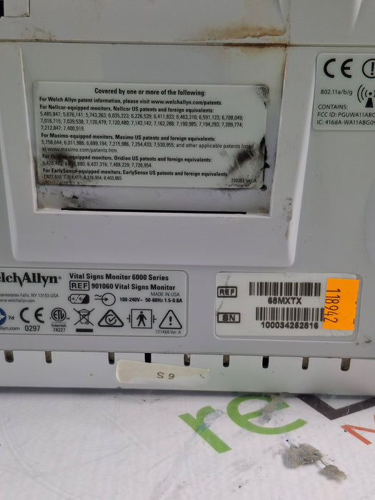 Welch Allyn Connex 6800 68MXTX - Masimo SpO2, SureTemp Vital Signs Monitor