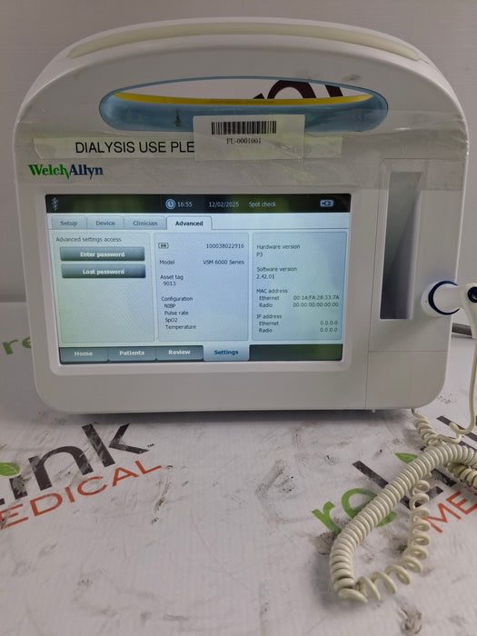 Welch Allyn Connex 6800 68MXTX - Masimo SpO2, SureTemp Vital Signs Monitor