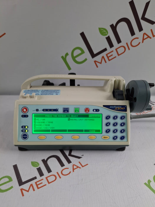 Smiths Medical Medfusion 3500 Syringe Infusion Pump