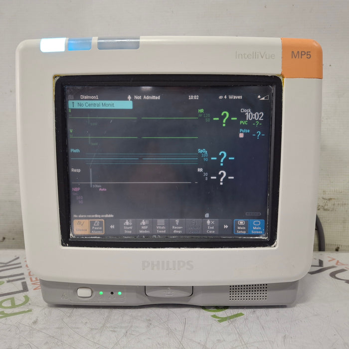 Philips Intellivue MP5 - ECG, OxiMax SpO2, NIBP Patient Monitor