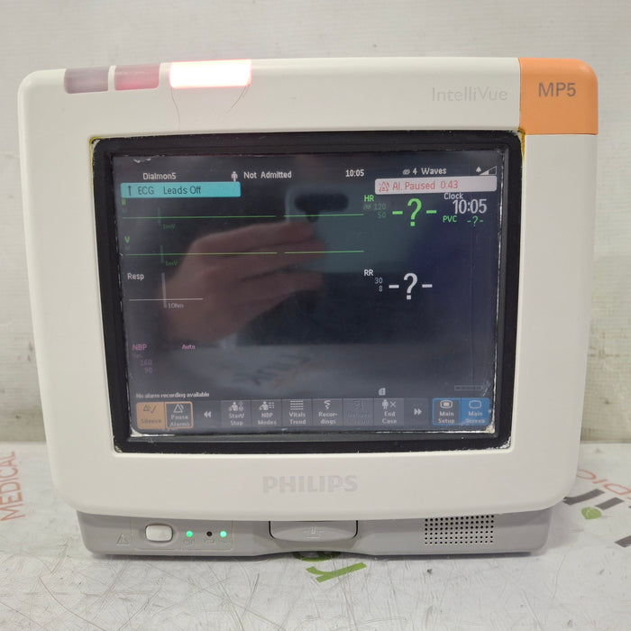 Philips Intellivue MP5 - ECG, OxiMax SpO2, NIBP Patient Monitor