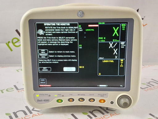 GE Healthcare GE Healthcare Dash 4000 - GE/Nellcor SpO2 Patient Monitor Patient Monitors reLink Online