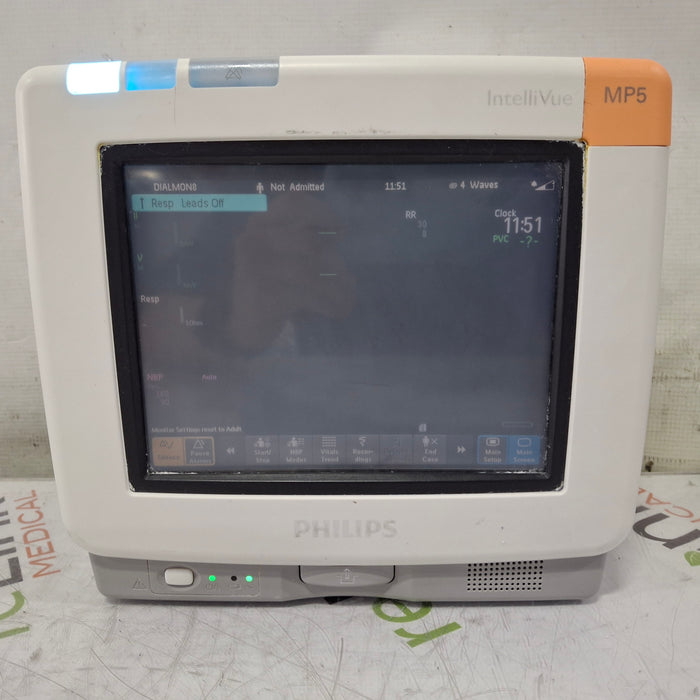 Philips Intellivue MP5 - ECG, OxiMax SpO2, NIBP Patient Monitor