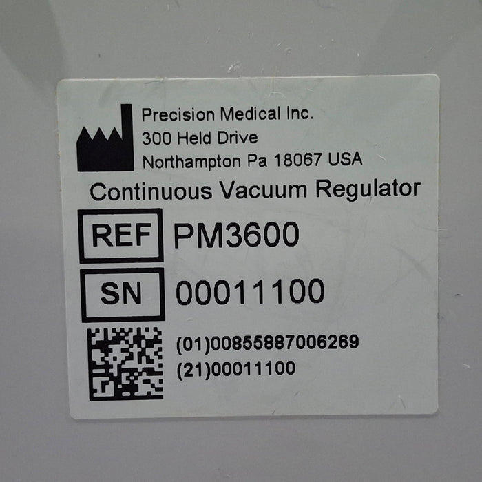 Precision Medical PM3600 Continuous Line Vacuum Regulator