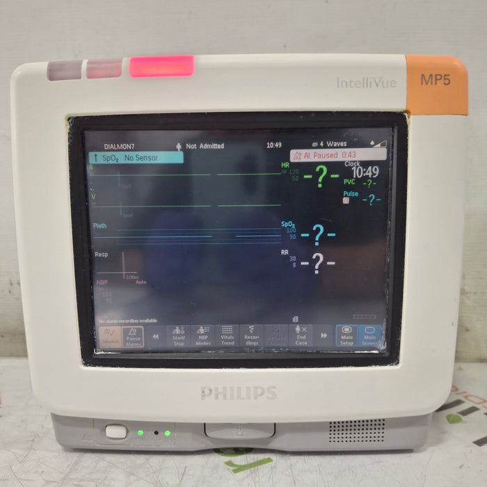 Philips Intellivue MP5 - ECG, OxiMax SpO2, NIBP Patient Monitor