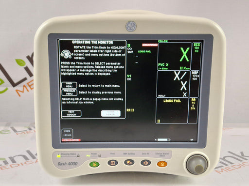 GE Healthcare GE Healthcare Dash 4000 - GE/Nellcor SpO2 Patient Monitor Patient Monitors reLink Online