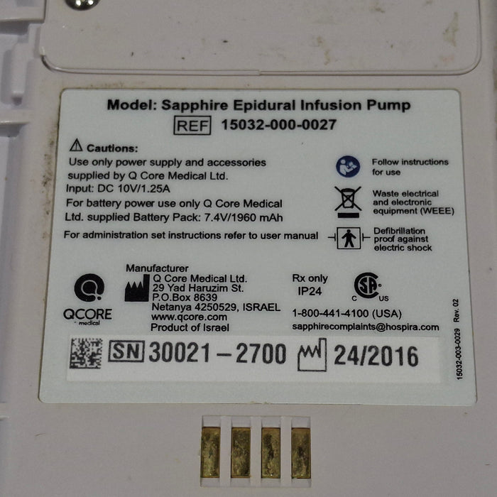 QCore Medical Sapphire Epidural Infusion Pump