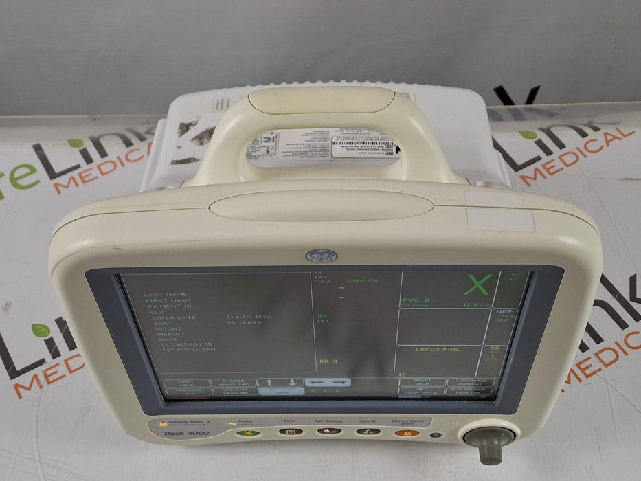 GE Healthcare Dash 4000 - GE/Nellcor SpO2 Patient Monitor