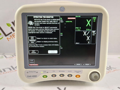 GE Healthcare GE Healthcare Dash 4000 - GE/Nellcor SpO2 Patient Monitor Patient Monitors reLink Online