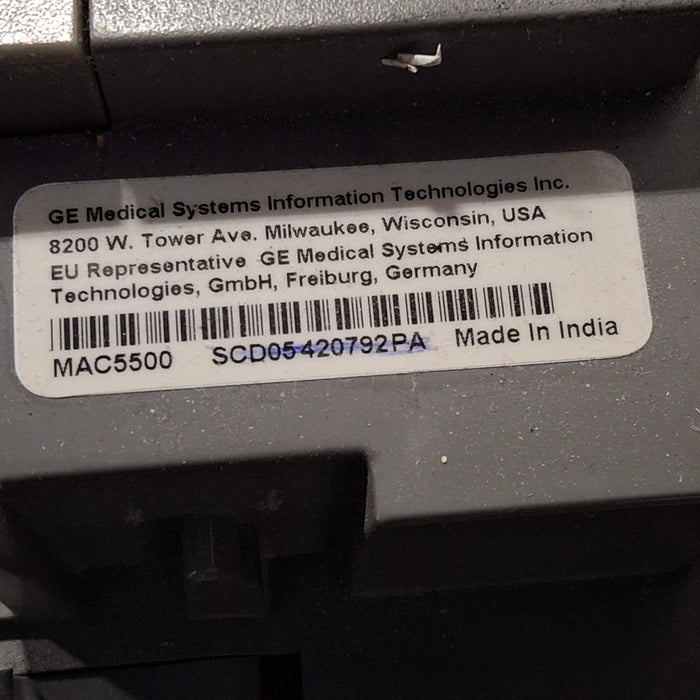 GE Healthcare GE Healthcare MAC 5500 ECG without CAM Module Cardiology reLink Online
