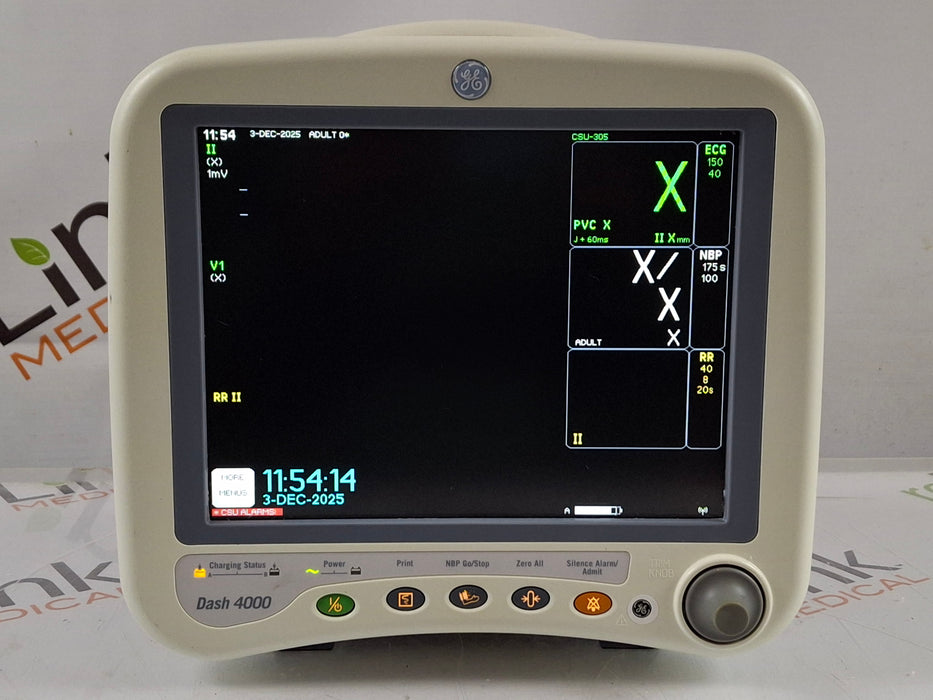 GE Healthcare Dash 4000 - GE/Nellcor SpO2 Patient Monitor