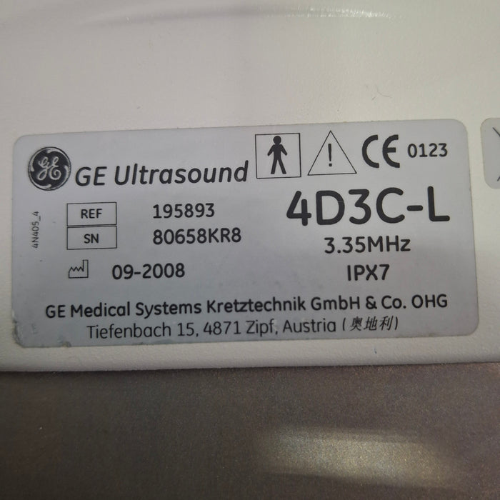 GE Healthcare 4D3C-L  4D Curved Array Transducer