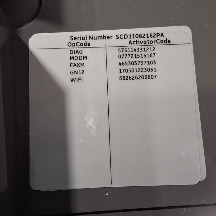 GE Healthcare MAC 5500 ECG without CAM Module