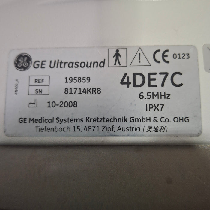 GE Healthcare 4DE7C Endovaginal Transducer
