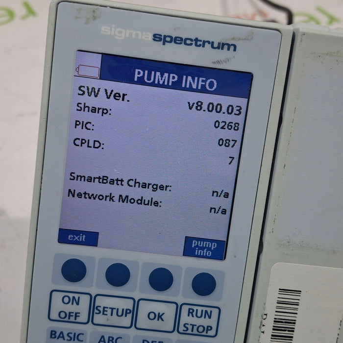 Baxter Sigma Spectrum 8.00.03 w/o Battery Infusion Pump