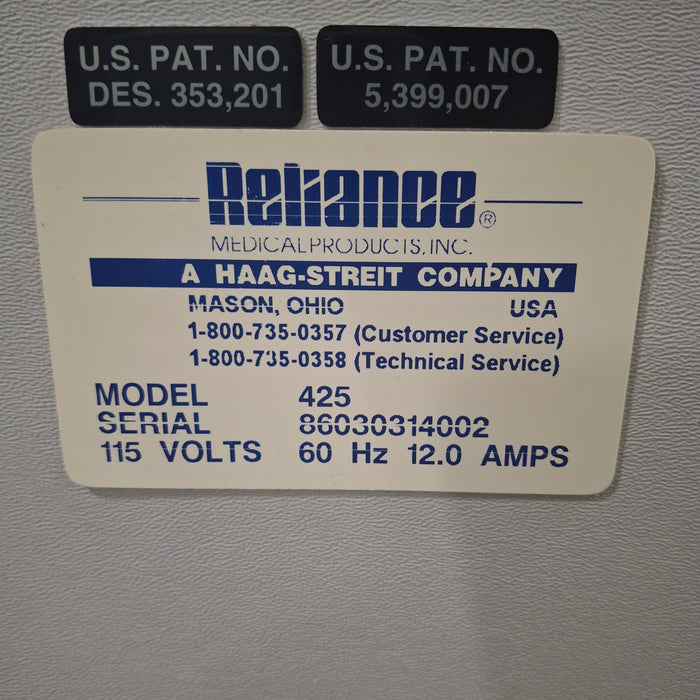 Reliance Medical Products, Inc. 425 Treatment Cabinet