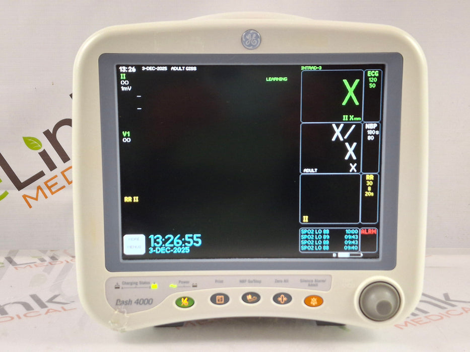 GE Healthcare Dash 4000 - GE/Nellcor SpO2 Patient Monitor